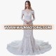 2018 Long Sleeve Wedding Dress Mermaid Heavy Lace Guangzhou Muslim Wedding Dresses Bridal Gown