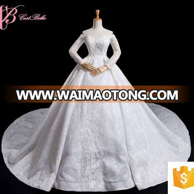 Waimaotong Gorgeous Long Sleeve Princess Wedding Dress 2017 Off Shoulder